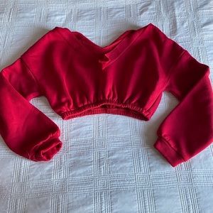 PLT cropped off shoulder sweater